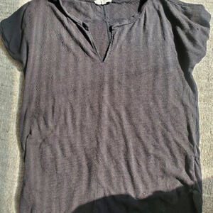 Madewell cotton size S black v-neck tee shirt